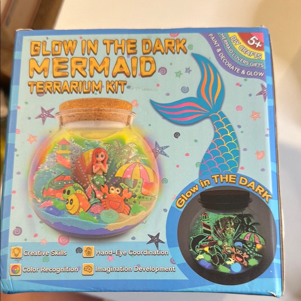 Source Unknown Glow in the Dark Mermaid Terrarium Kit